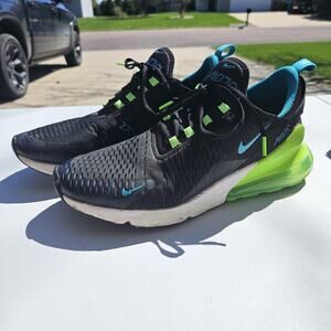 Nike Air Max 270 Black Green Strike Aquamarine Shoe Men's Size 13 DJ5136-001